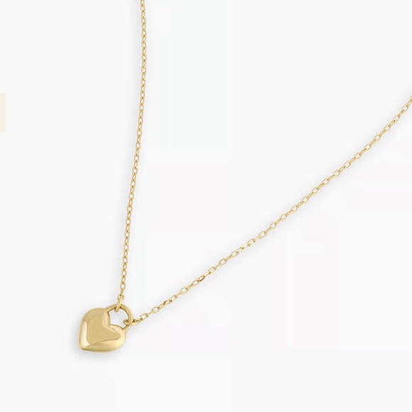 Gorjana 14k Gold Heart Padlock Necklace - Picture 4 of 6